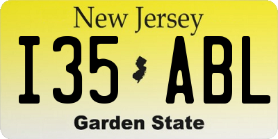 NJ license plate I35ABL