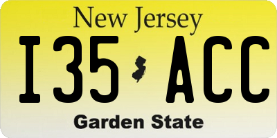 NJ license plate I35ACC