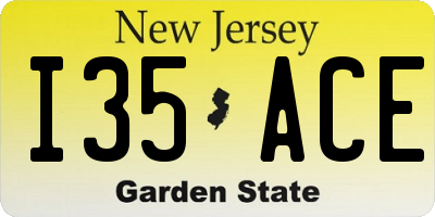 NJ license plate I35ACE