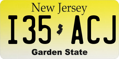 NJ license plate I35ACJ