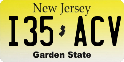 NJ license plate I35ACV