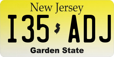 NJ license plate I35ADJ