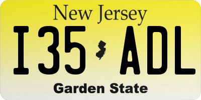 NJ license plate I35ADL