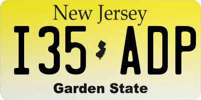 NJ license plate I35ADP