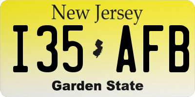 NJ license plate I35AFB