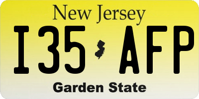 NJ license plate I35AFP