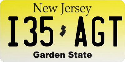 NJ license plate I35AGT