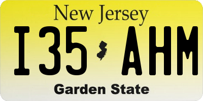 NJ license plate I35AHM