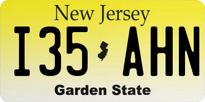 NJ license plate I35AHN