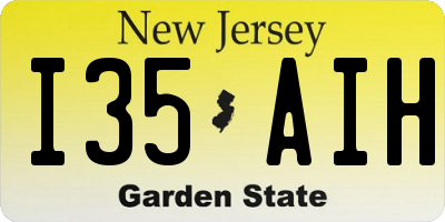 NJ license plate I35AIH