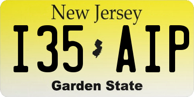 NJ license plate I35AIP