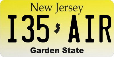 NJ license plate I35AIR