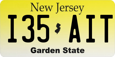 NJ license plate I35AIT