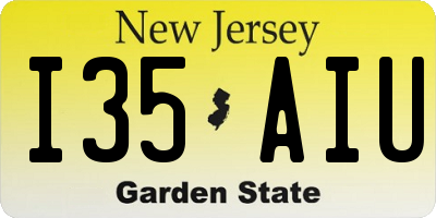 NJ license plate I35AIU