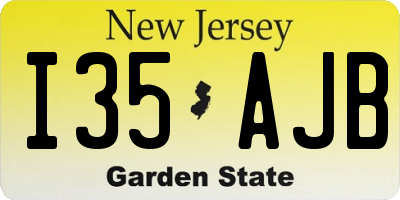 NJ license plate I35AJB