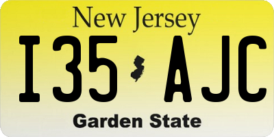 NJ license plate I35AJC