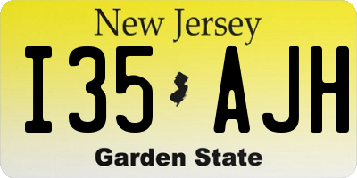NJ license plate I35AJH