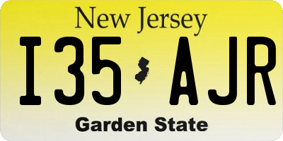 NJ license plate I35AJR