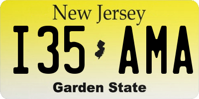NJ license plate I35AMA