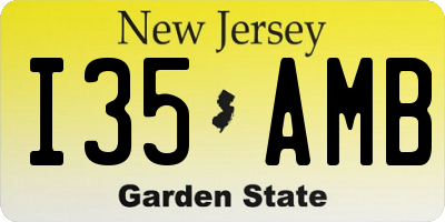 NJ license plate I35AMB