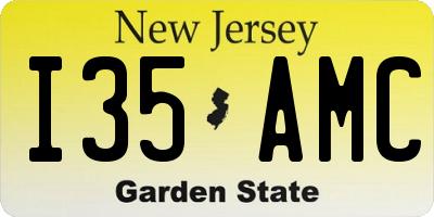 NJ license plate I35AMC