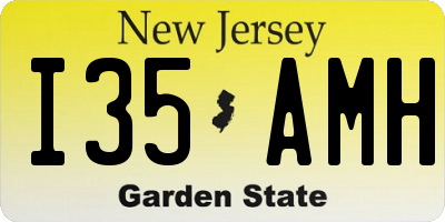 NJ license plate I35AMH