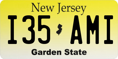 NJ license plate I35AMI