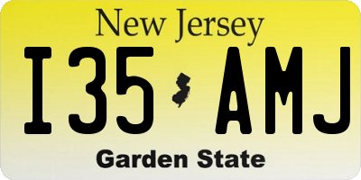 NJ license plate I35AMJ