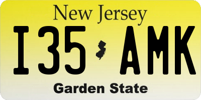 NJ license plate I35AMK