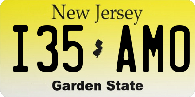 NJ license plate I35AMO