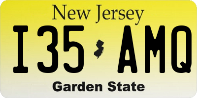 NJ license plate I35AMQ