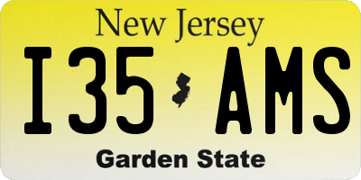 NJ license plate I35AMS