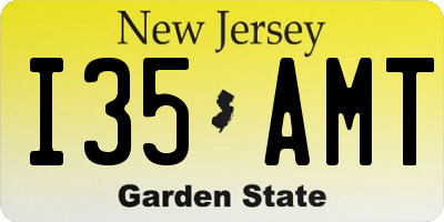 NJ license plate I35AMT