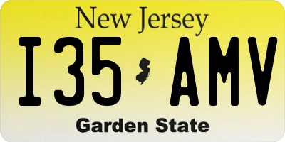 NJ license plate I35AMV