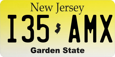 NJ license plate I35AMX