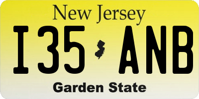 NJ license plate I35ANB