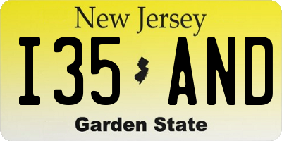 NJ license plate I35AND