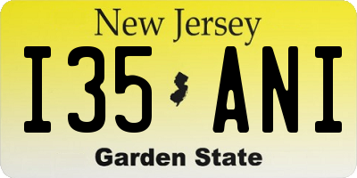 NJ license plate I35ANI
