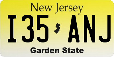 NJ license plate I35ANJ