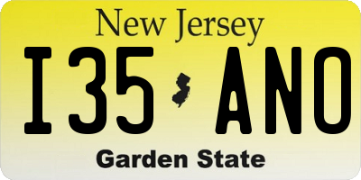 NJ license plate I35ANO