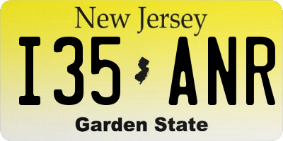 NJ license plate I35ANR