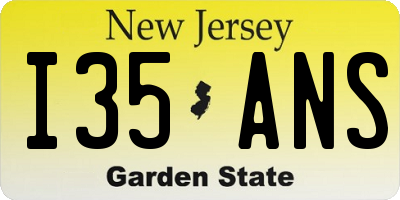 NJ license plate I35ANS