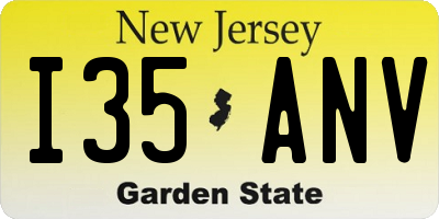 NJ license plate I35ANV