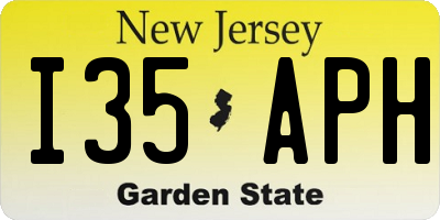 NJ license plate I35APH