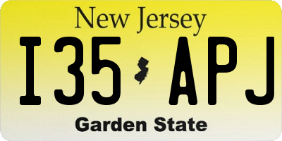 NJ license plate I35APJ