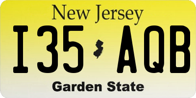 NJ license plate I35AQB