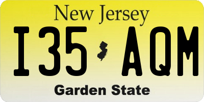 NJ license plate I35AQM
