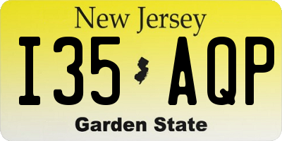 NJ license plate I35AQP