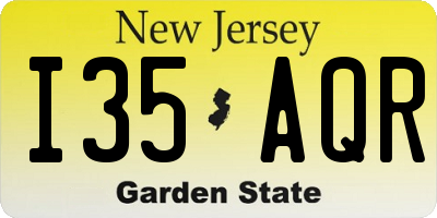 NJ license plate I35AQR