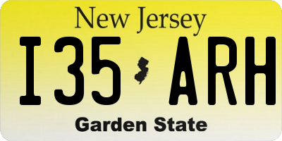 NJ license plate I35ARH